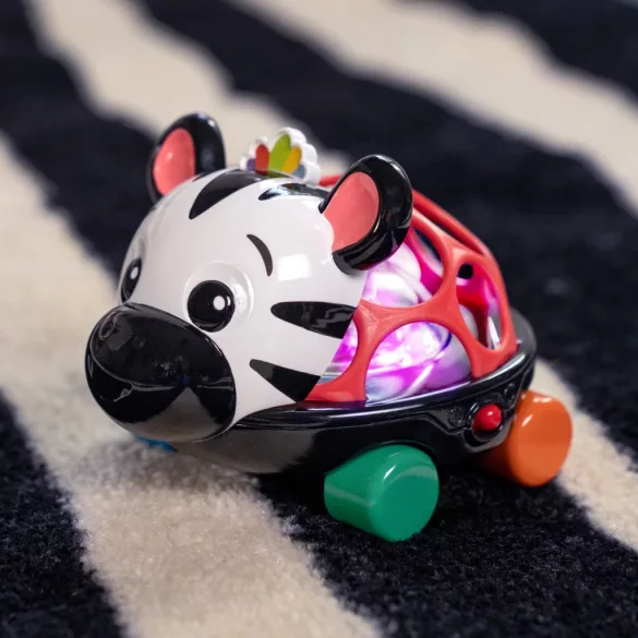 OBALL Auto a hrkálka, 2v1 Curious Car, zebra, Zen™, od 3 mesiacov
