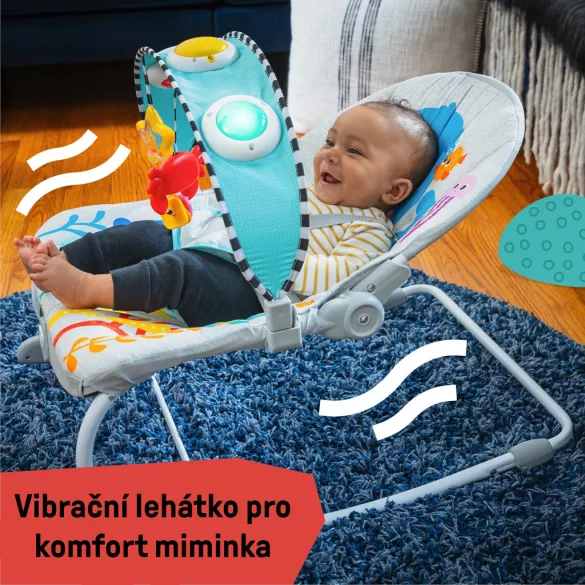 Baby Einstein Hudobné vibračné kresielko Kick to It Opus do 18 kg