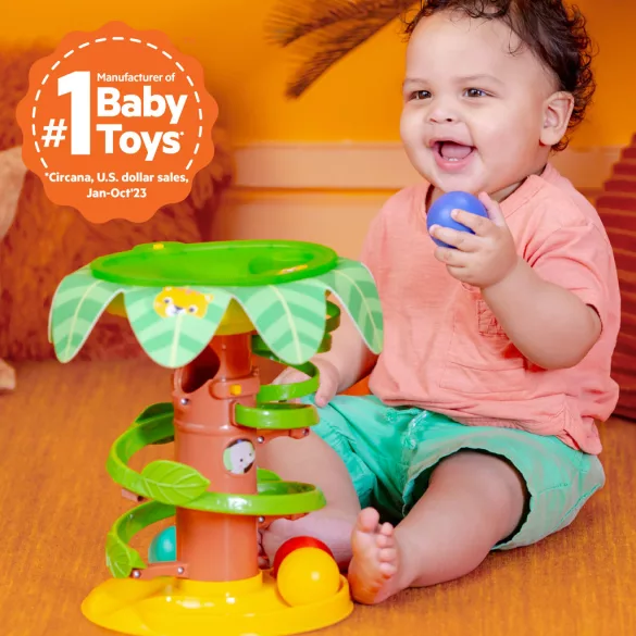 Bright Starts Hudobná dráha s guličkami Tropical Twirl – od 6 mesiacov