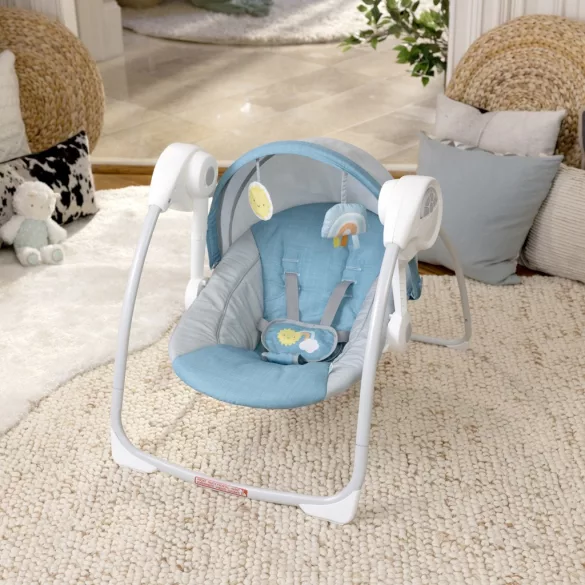 INGENUITY Hojdačka s melódiami, Sun Valley™, Teal, od 0 mesiacov, do 9 kg