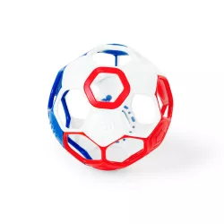  OBALL Hračka, Chrastítko Goals™, 10 cm, červená, biela a modrá, od 0 mesiacov