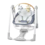 INGENUITY Premeniteľná hojdačka s melódiami, Swing 'n Go Chambray, od 0 mesiacov, do 9 kg