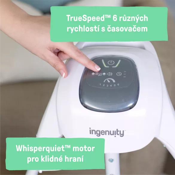 INGENUITY Parker™ hudobné hojdacie kreslo od 0 mesiacov, do 9 kg