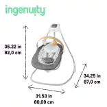 INGENUITY Parker™ hudobné hojdacie kreslo od 0 mesiacov, do 9 kg
