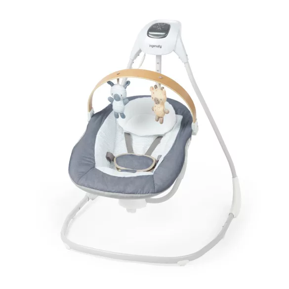 INGENUITY Hojdačka s hudbou 0 mesiacov+, do 9 kg – Chambray