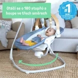 INGENUITY Hojdačka s hudbou 0 mesiacov+, do 9 kg – Chambray