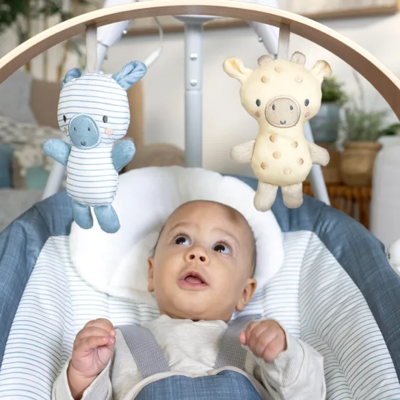 INGENUITY Hojdačka s hudbou 0 mesiacov+, do 9 kg – Chambray