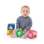 Baby Einstein Textilné hračky kocky abeceda Alpha Stacks™ 4 ks, 3 mesiace+