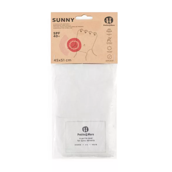 Petite&Mars Slnečná clona na kočík Sunny - Mocha Mousse