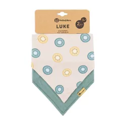   Petite&Mars Slintáčky Luke 2 ks Beige Kiwis&Misty 3 mesiace+ - Green
