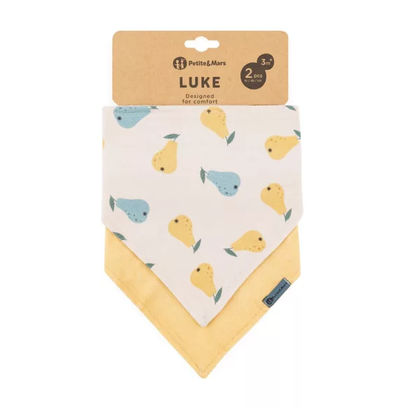 Petite&Mars Slintáčky Luke 2 ks Beige Pears&Intense 3 mesiace+ - Ochre