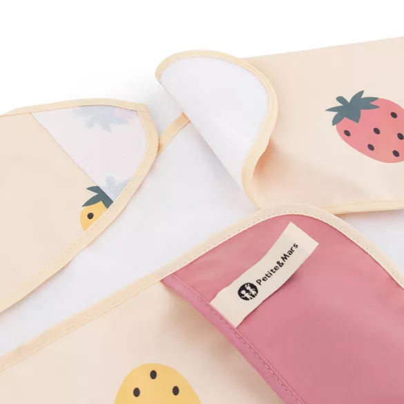 Petite&Mars Podbradník s dlhými rukávmi, Ben Beige Strawberies