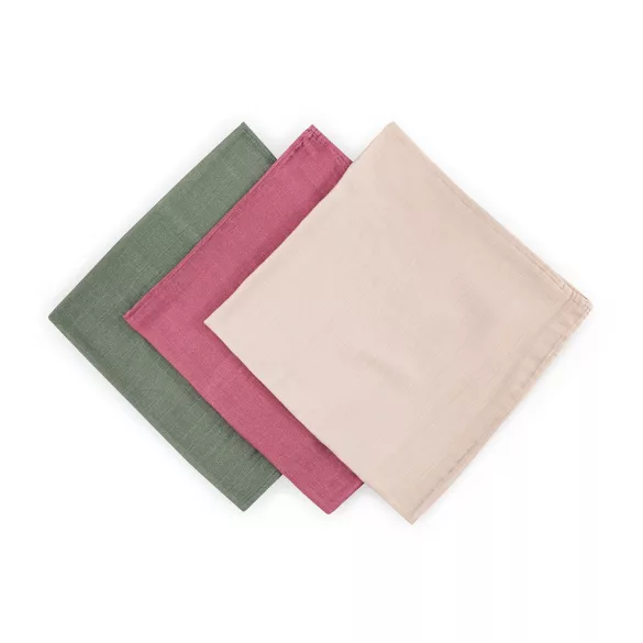 Petite&Mars Bambusová mušelínová sada 3 ks plienok Moussy Botanic Tones 68 x 68 cm