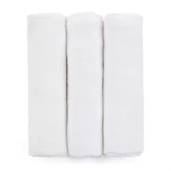   Petite&Mars Bambusová mušelínová sada 3 ks plienok, Moussy Total White, 68 x 68 cm