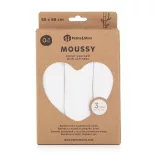 Petite&Mars Bambusová mušelínová sada 3 ks plienok, Moussy Total White, 68 x 68 cm