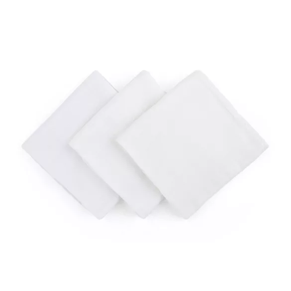 Petite&Mars Bambusová mušelínová sada 3 ks plienok, Moussy Total White, 68 x 68 cm
