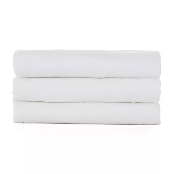Petite&Mars Bambusová mušelínová sada 3 ks plienok, Moussy Total White, 68 x 68 cm