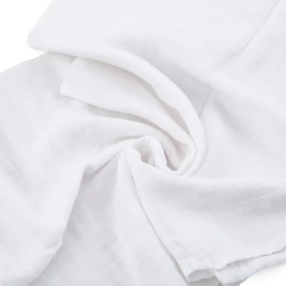 Petite&Mars Bambusová mušelínová sada 3 ks plienok, Moussy Total White, 68 x 68 cm