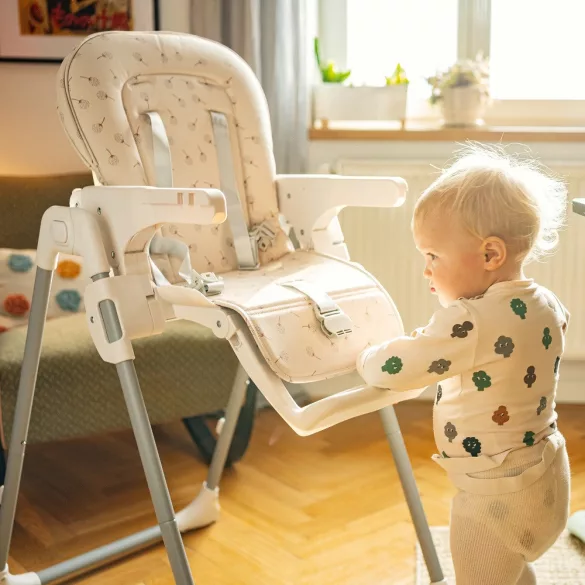 Petite&Mars Poťah na detskú stoličku a tác, Gusto, Beige Dandelions