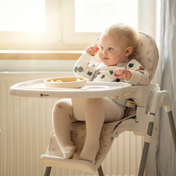 Petite&Mars Poťah na detskú stoličku a tác, Gusto, Beige Dandelions