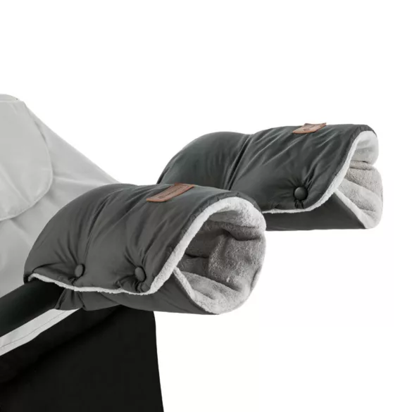 PETITE&MARS Rukavice / Ohrievače rúk na kočík Jasie Charcoal Grey