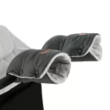 PETITE&MARS Rukavice / Ohrievače rúk na kočík Jasie Charcoal Grey