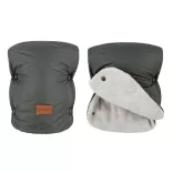 PETITE&MARS Rukavice / Ohrievače rúk na kočík Jasie Charcoal Grey