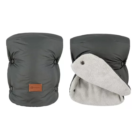 PETITE&MARS Rukavice / Ohrievače rúk na kočík Jasie Charcoal Grey