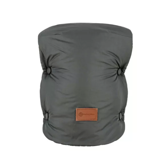 PETITE&MARS Rukavice / Ohrievače rúk na kočík Jasie Charcoal Grey