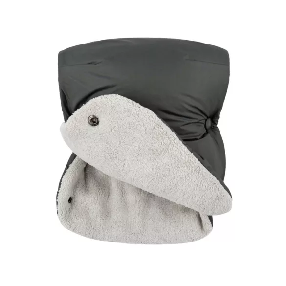 PETITE&MARS Rukavice / Ohrievače rúk na kočík Jasie Charcoal Grey