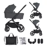 Petite&Mars Kombinovaný kočík SCOUT 2in1 Anthracite Moon