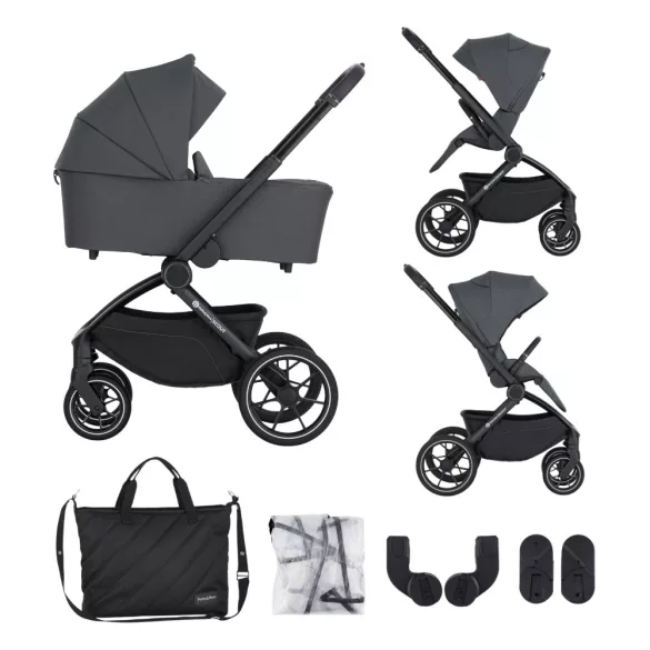Petite&Mars Kombinovaný kočík SCOUT 2in1 Anthracite Moon