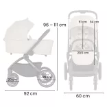 Petite&Mars Kombinovaný kočík SCOUT 2in1 Anthracite Moon