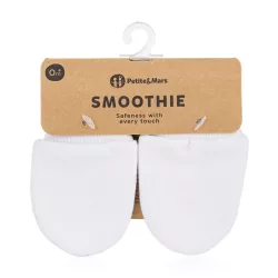  Petite&Mars rukavice pre novorodencov, Smoothie, Infinity White