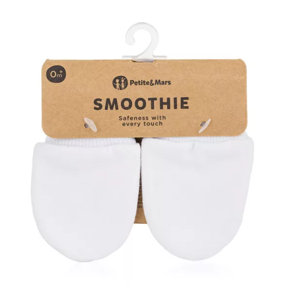 Petite&Mars rukavice pre novorodencov, Smoothie, Infinity White