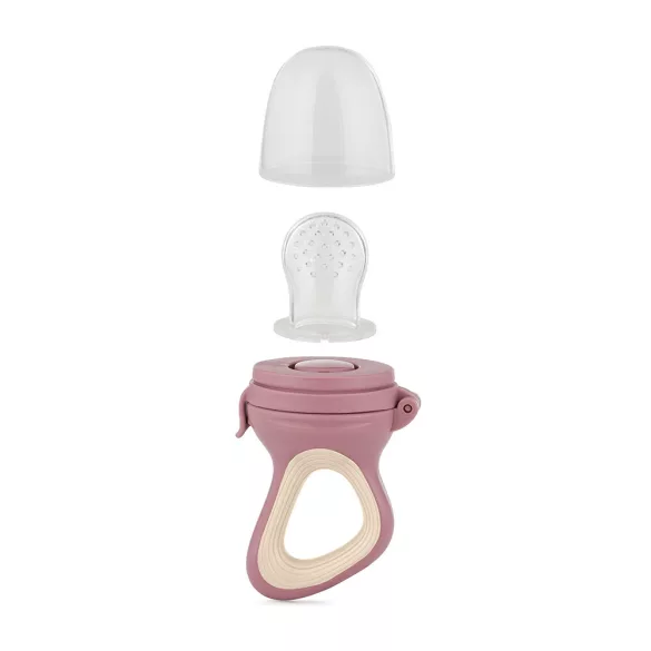 Petite&Mars Silikónová cumlík na ovocie Fruzi Rose&Sand 6 mesiacov+