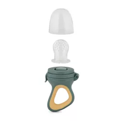   Petite&Mars Silikónová cumlík na ovocie Fruzi Green&Ochre 6 mesiacov+