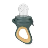 Petite&Mars Silikónová cumlík na ovocie Fruzi Green&Ochre 6 mesiacov+