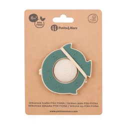   Petite&Mars Silikónová hračka Fish Fiona Misty Green 6 mesiacov+