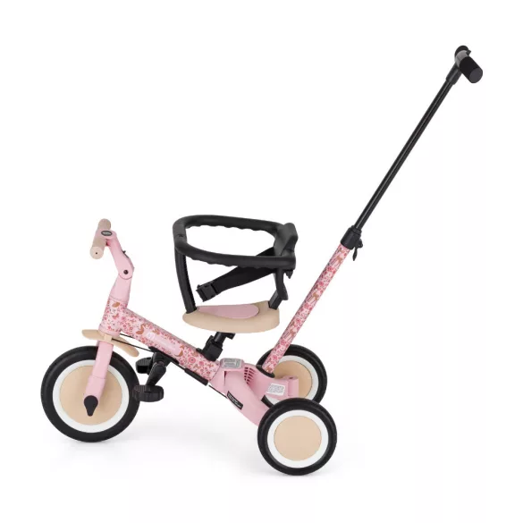 PETITE&MARS Multifunkčné trojkolka 5 v 1 Turbo – limitovaná edícia Pink Rosy Wilderness
