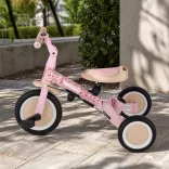 PETITE&MARS Multifunkčné trojkolka 5 v 1 Turbo – limitovaná edícia Pink Rosy Wilderness