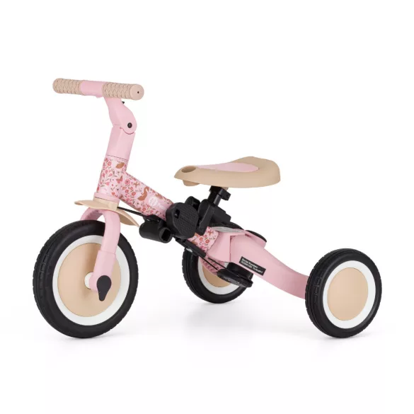PETITE&MARS Multifunkčné trojkolka 5 v 1 Turbo – limitovaná edícia Pink Rosy Wilderness