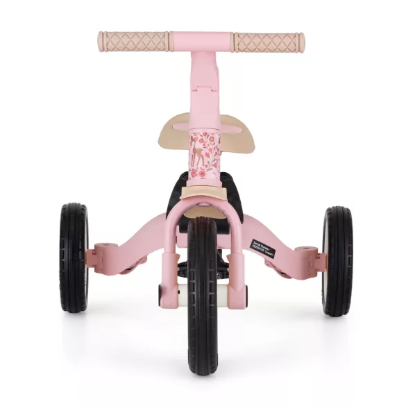 PETITE&MARS Multifunkčné trojkolka 5 v 1 Turbo – limitovaná edícia Pink Rosy Wilderness