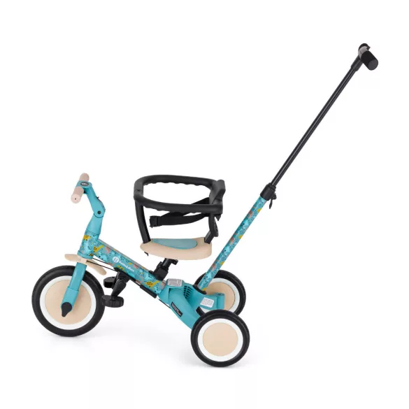 PETITE&MARS Multifunkčná trojkolka 5 v 1 Turbo – limitovaná edícia Pink Dino Park