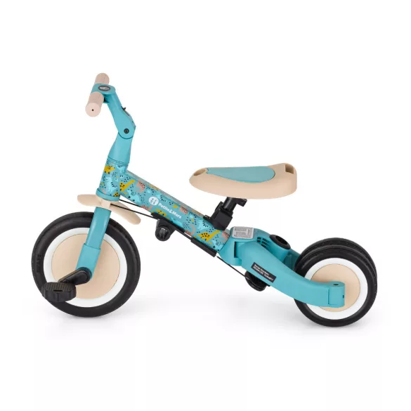 PETITE&MARS Multifunkčná trojkolka 5 v 1 Turbo – limitovaná edícia Pink Dino Park