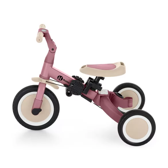 Petite&Mars Multifunkčný trojkolka 5 v 1 Turbo – Dusty Rose