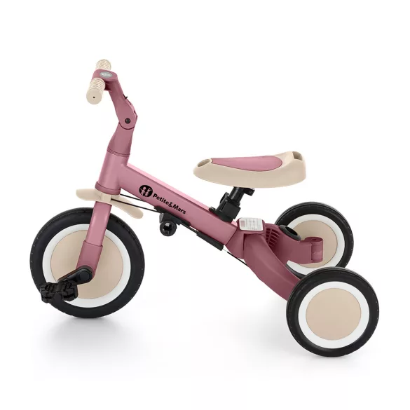Petite&Mars Multifunkčný trojkolka 5 v 1 Turbo – Dusty Rose