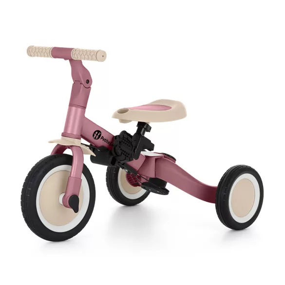 Petite&Mars Multifunkčný trojkolka 5 v 1 Turbo – Dusty Rose