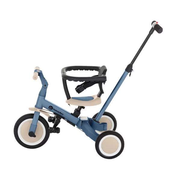 Petite&Mars Multifunkčná trojkolka 5 v 1 Turbo – Ocean Blue