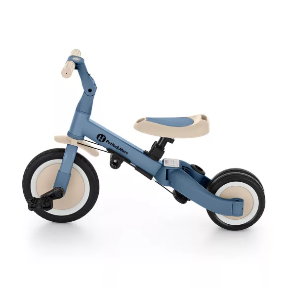 Petite&Mars Multifunkčná trojkolka 5 v 1 Turbo – Ocean Blue